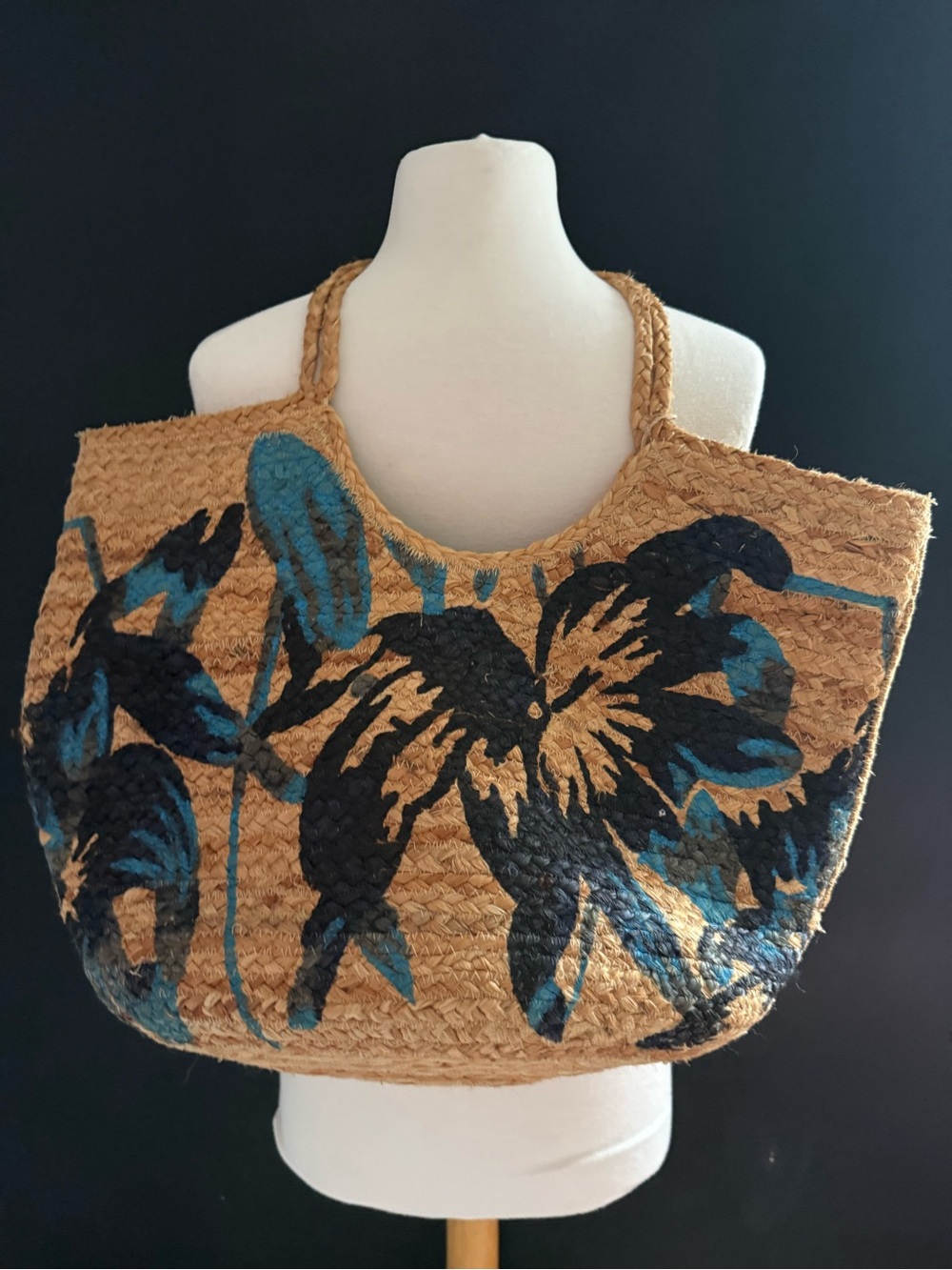 Antik Kraft Jute Beach Tote Bag